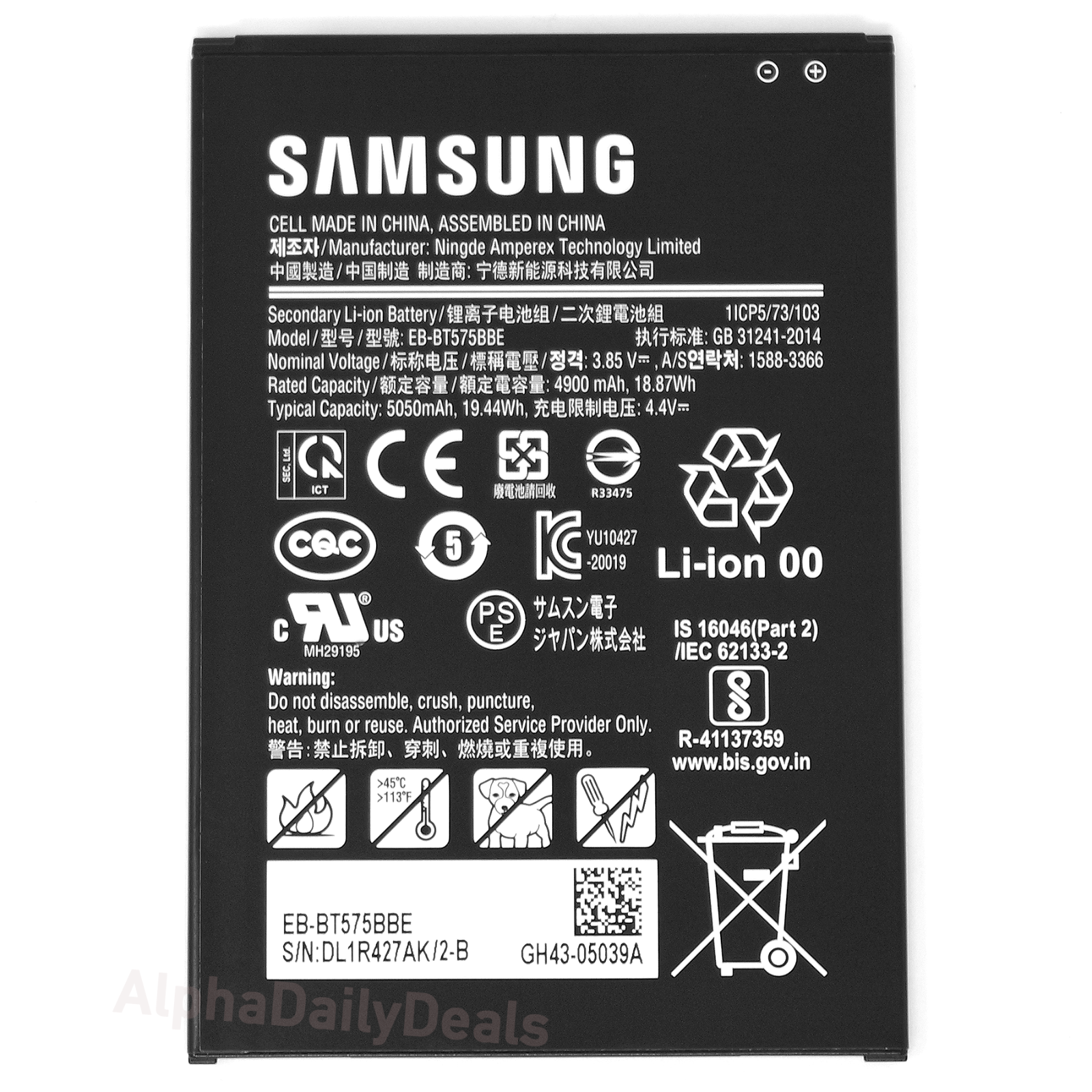 Genuine Samsung Galaxy Tab Active3 SM-T570 SM-T575 Battery EB-BT575BBE