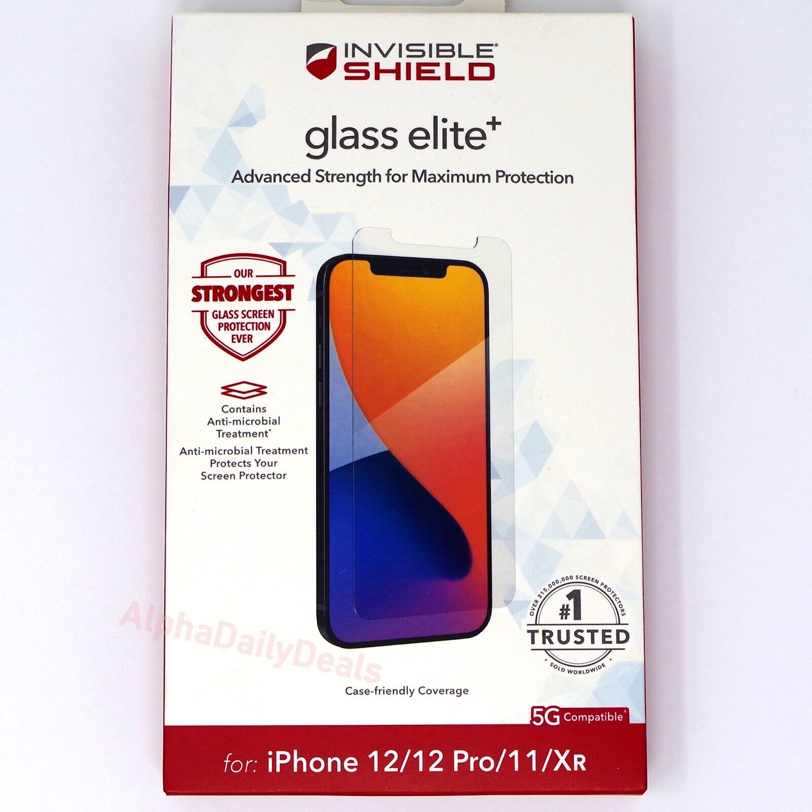 ZAGG Glass Elite+ Tempered Screen Protector iPhone 12 Pro 12 11 XR