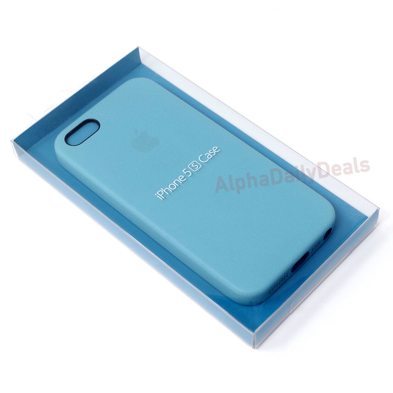 Genuine OEM Apple Blue Leather Case for iPhone 5 5S SE