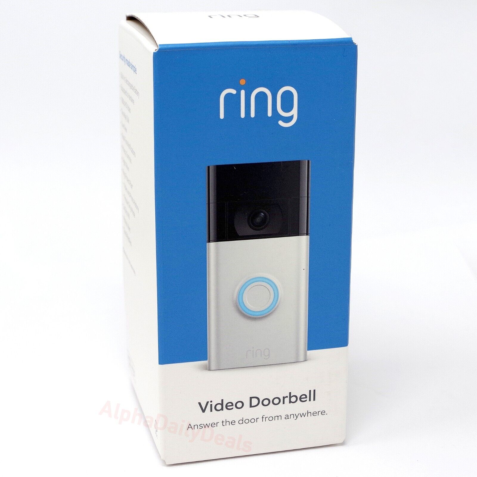 Ring Video Doorbell 2nd Gen Wireless Rechargeable Battery Smart Satin Nickel