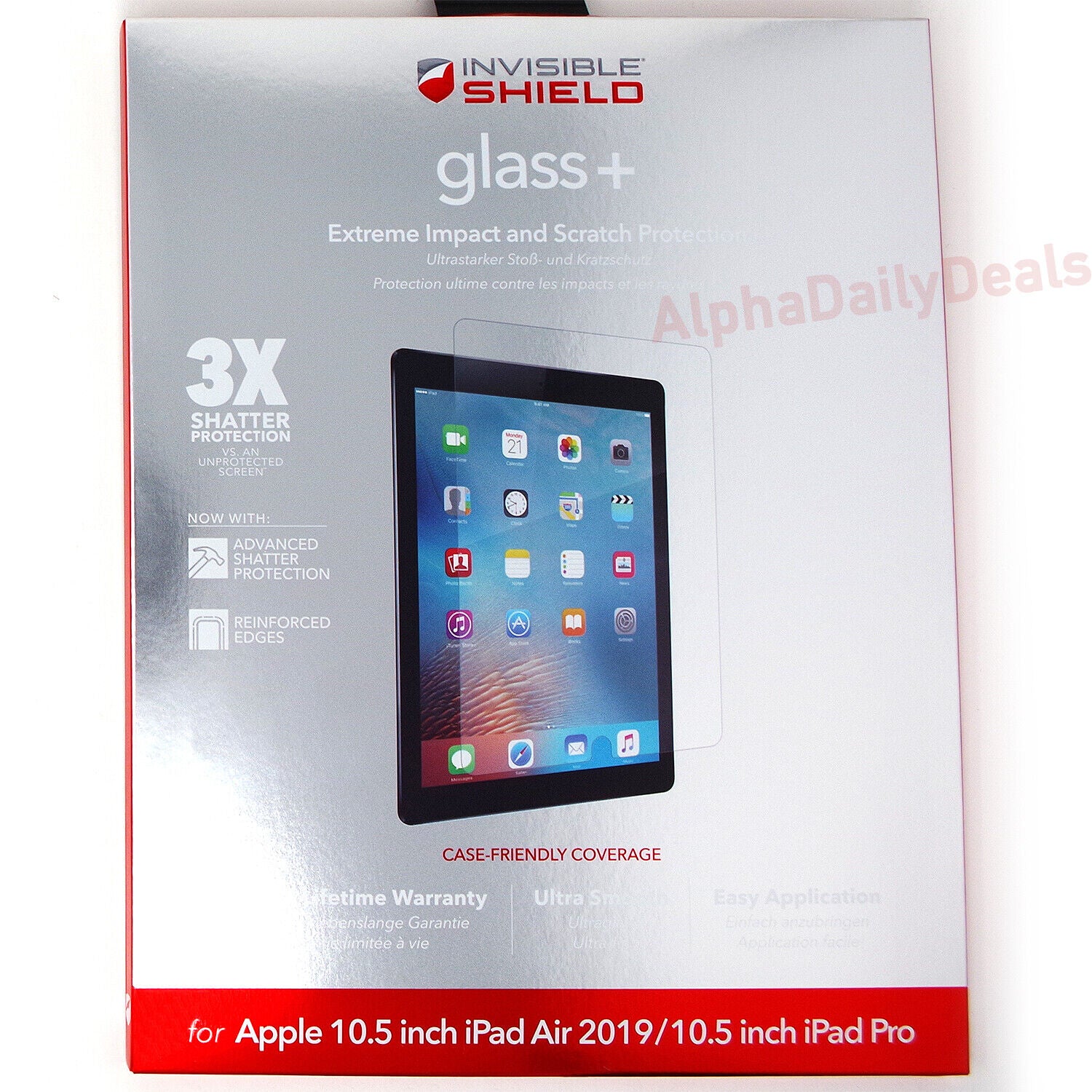 ZAGG iPad Pro 10.5" iPad Air 3 (2019) Screen Protector Invisible Shield Glass+