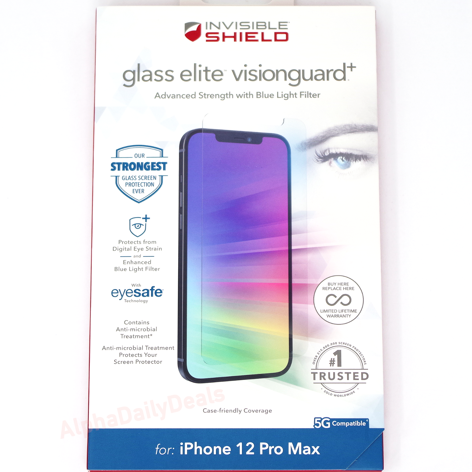 ZAGG Glass Elite VisionGuard+ Tempered Screen Protector for iPhone 12 Pro Max