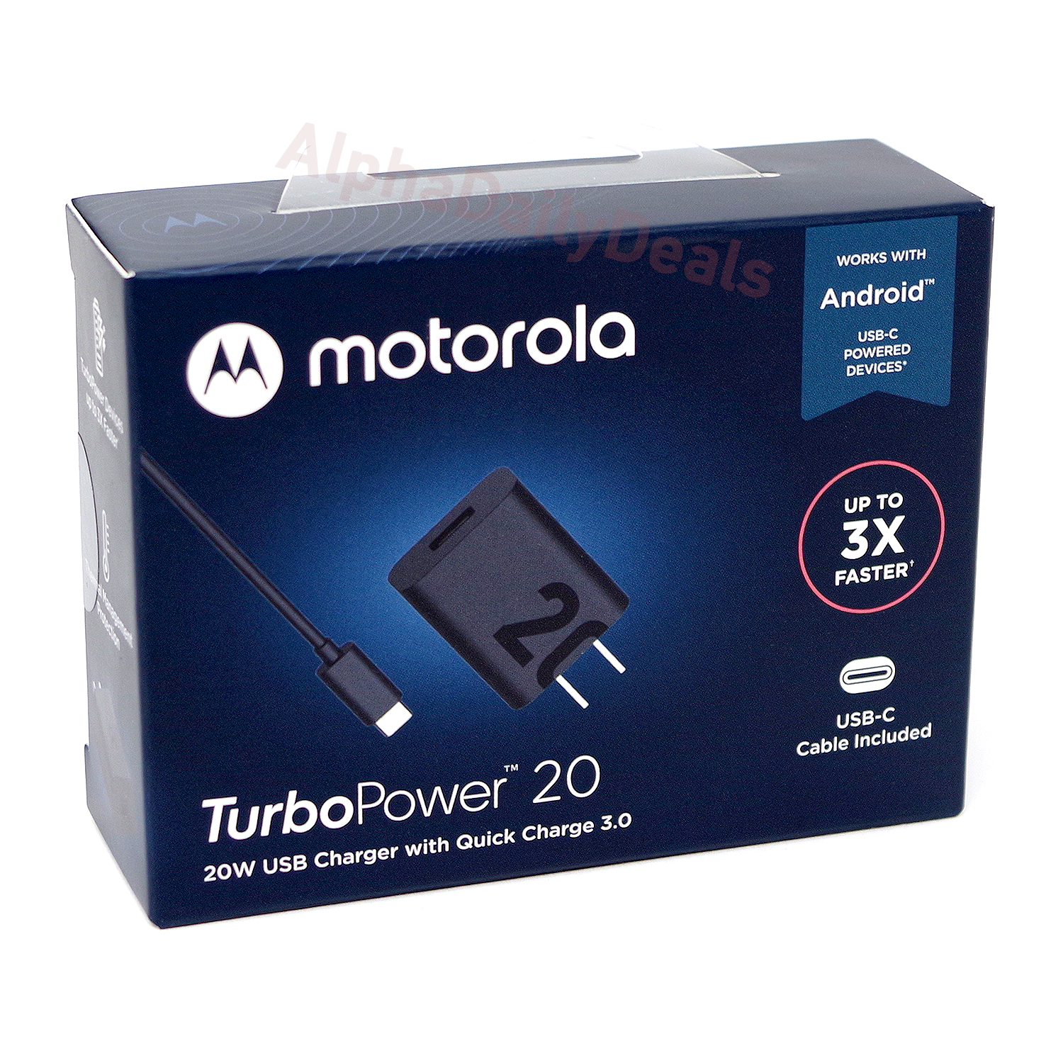 Motorola Turbo Power 20W QC3.0 USB Fast Charger Type C Cable Moto G100 G60 G50