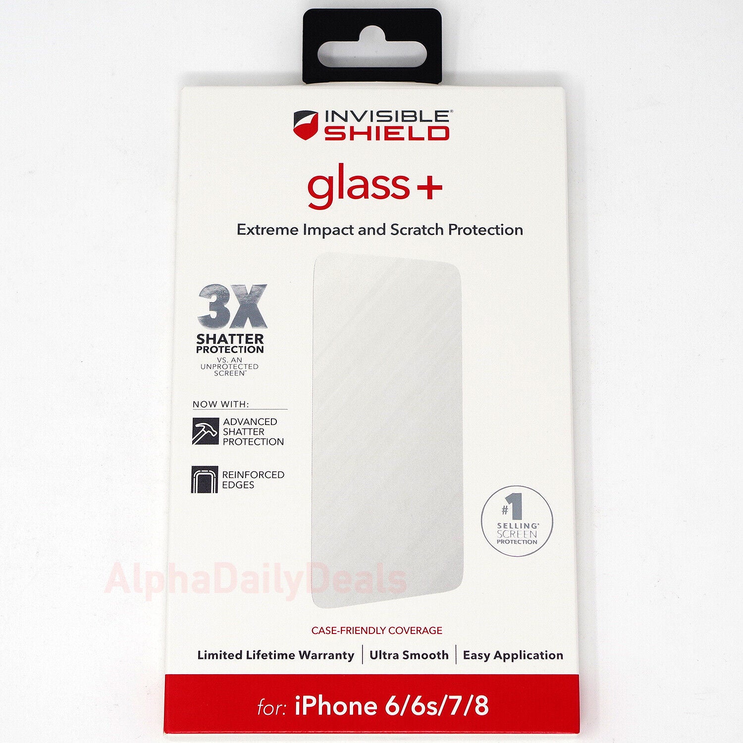 iPhone 8 7 6s 6 ZAGG Glass+ Tempered Glass Screen Protector