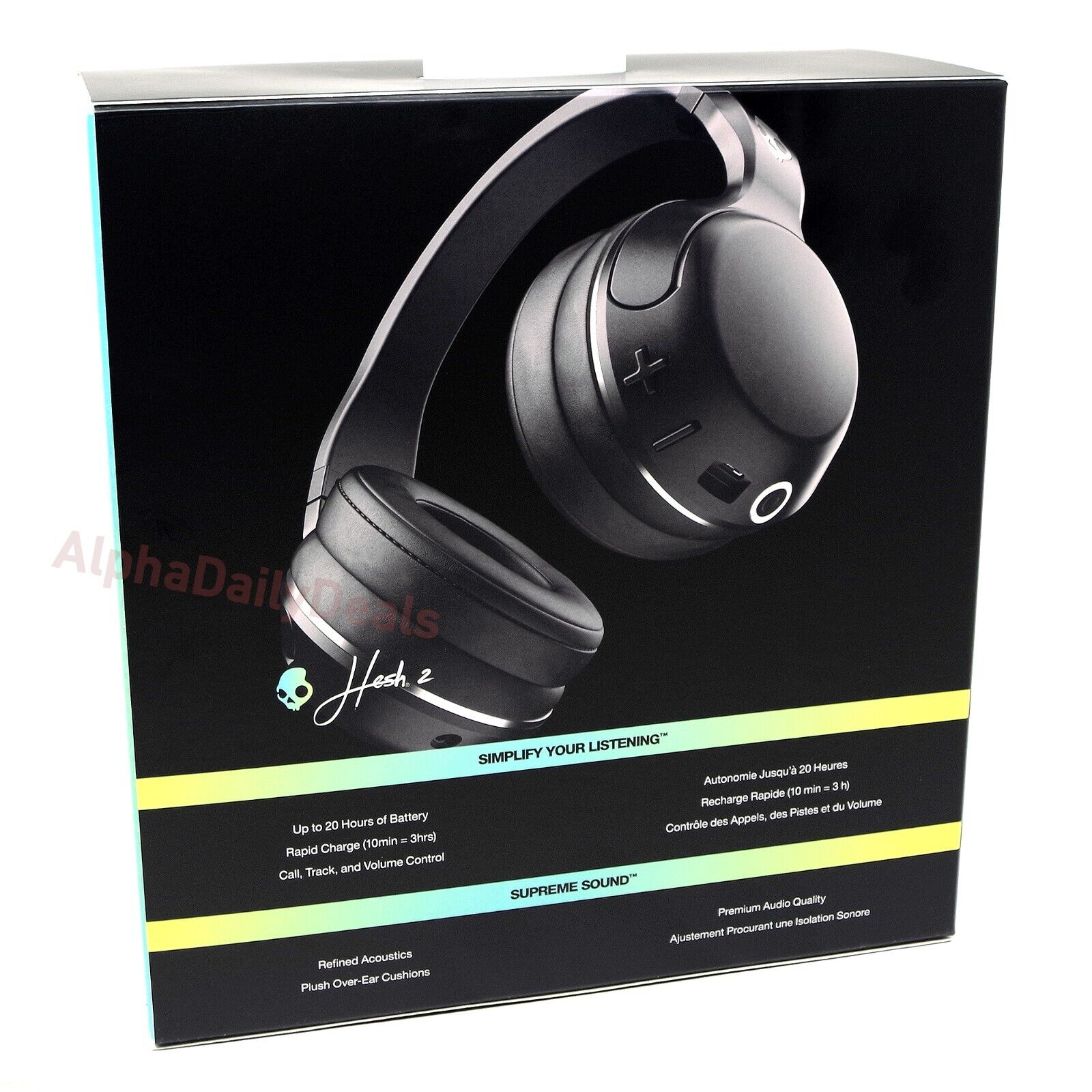 NEW Skullcandy Hesh 2 Wireless Bluetooth Over-Ear Headphones Black