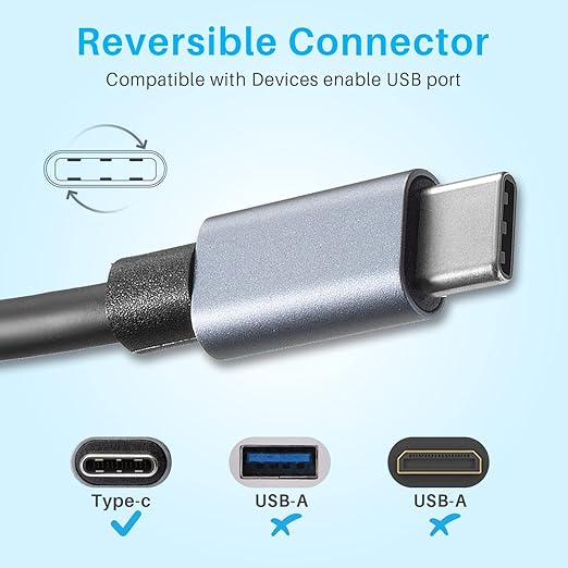 USB-C to HDMI Cable – 4K 60Hz High-Speed Type-C Adapter for MacBook, iPad, Samsung Phones, TV & More