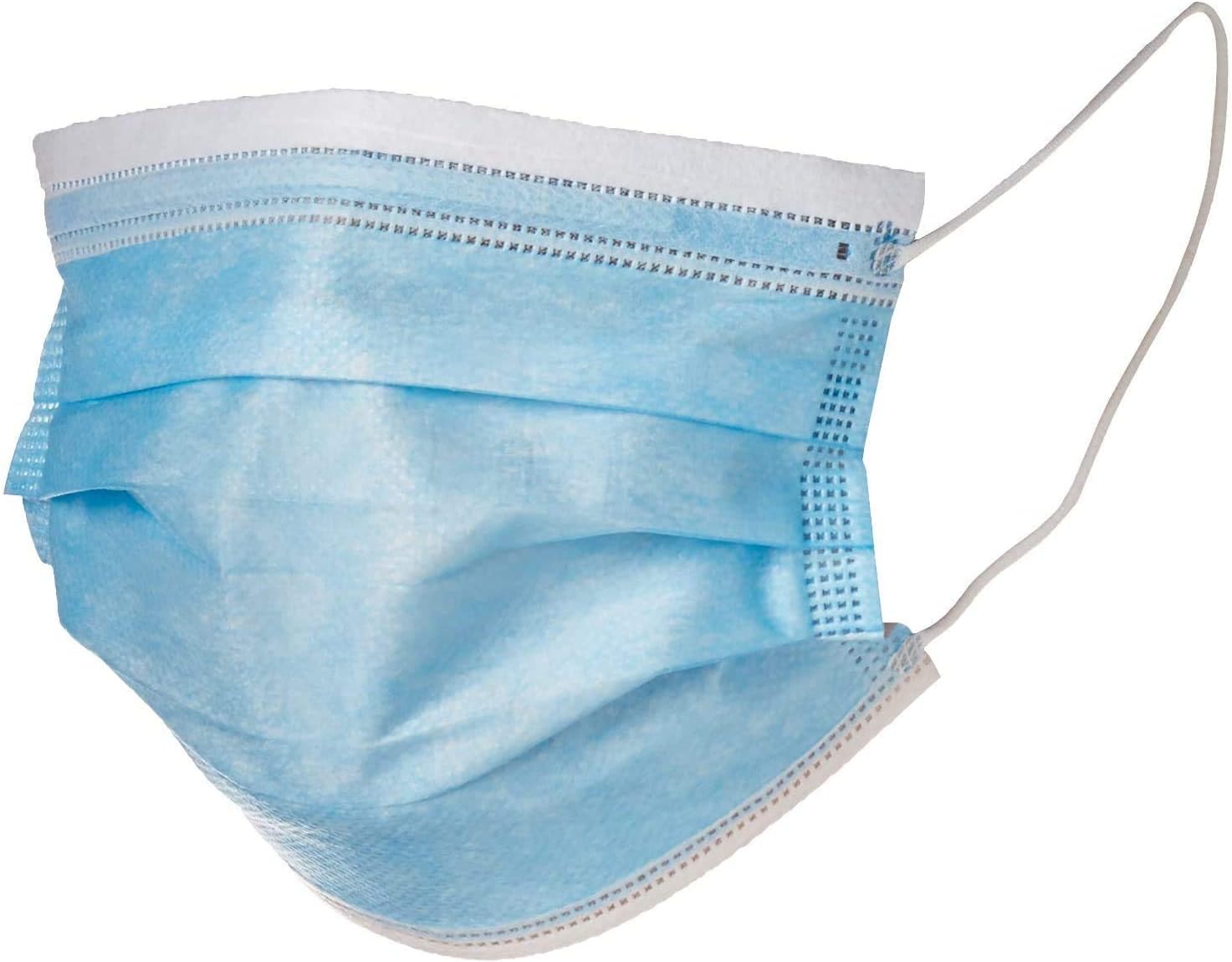 Disposable Face Masks – 3-Ply Breathable Protective Masks with Earloops, Single Use, 50 Pack
