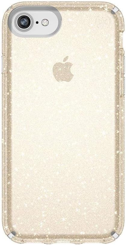 Speck Presidio Clear + Glitter iPhone SE/8/7/6 Case  Gold Glitter/Clear