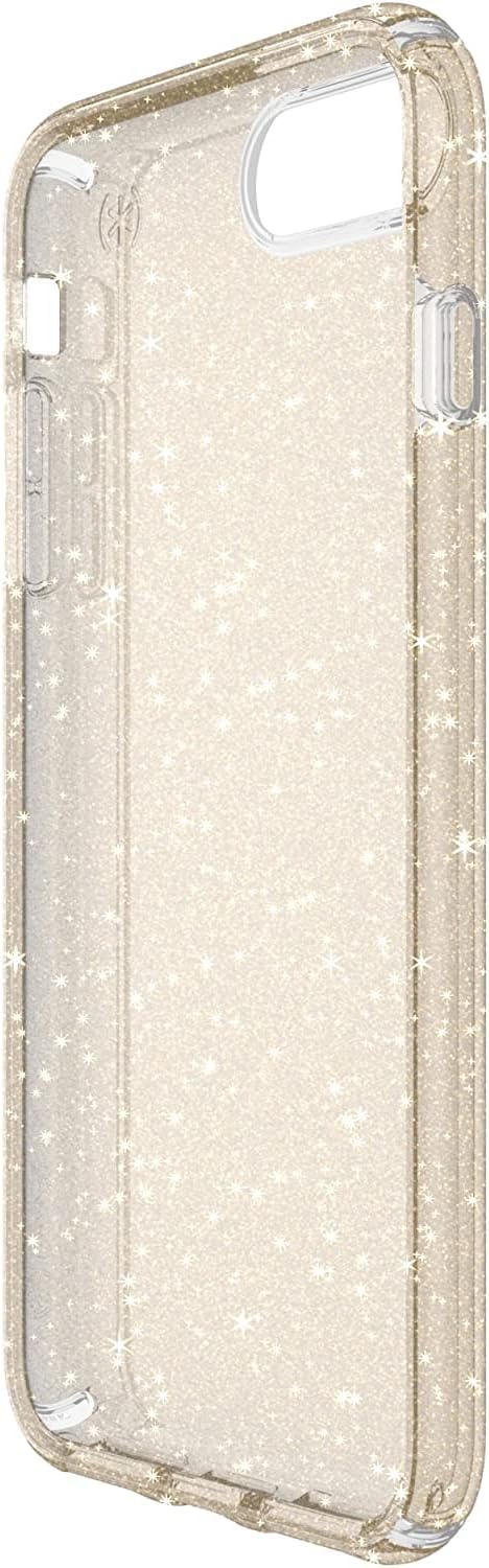 Speck Presidio Glitter iPhone 8/7/6 Plus Case  Gold Glitter/Clear
