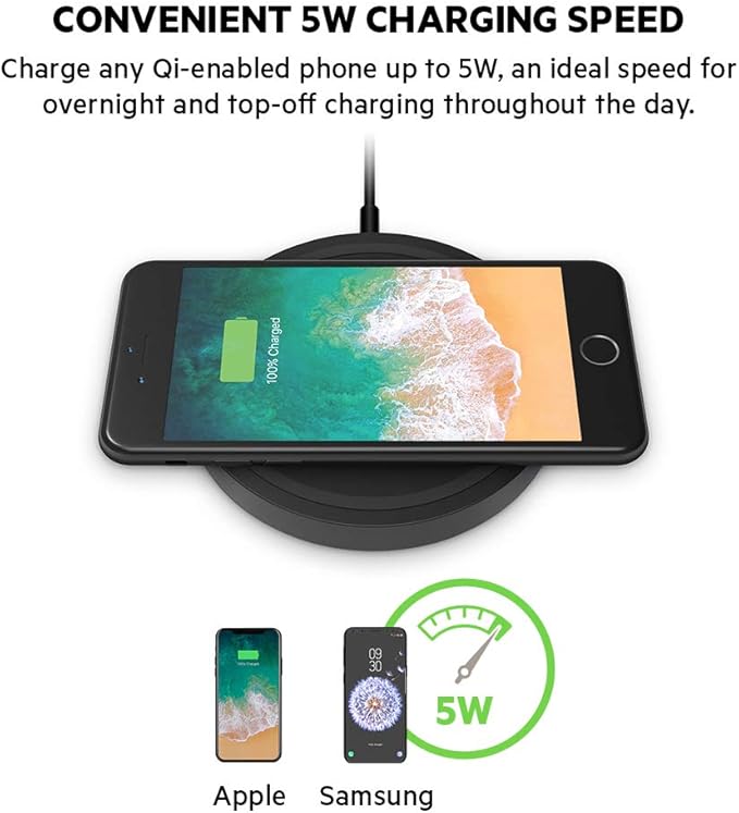 Belkin Boost Up Wireless Charging Pad – 5W Qi-Compatible Charger for All Devices