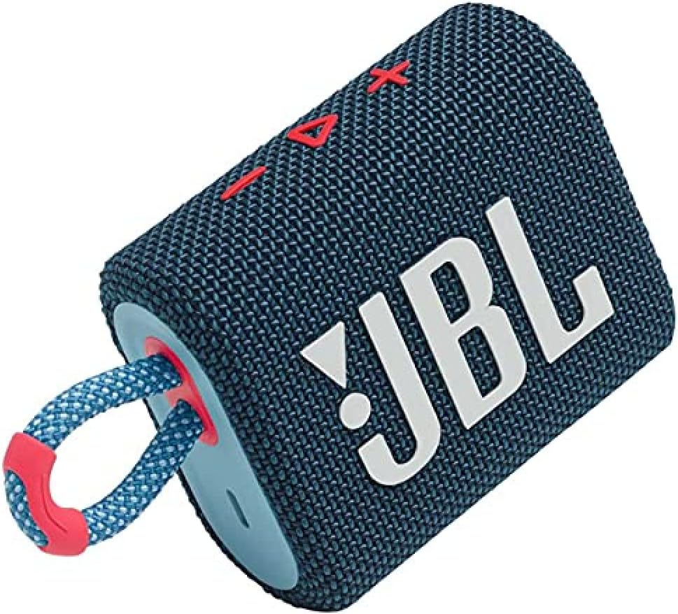 JBL Go 3 Portable Waterproof Wireless IP67 Dustproof Outdoor Bluetooth Speaker (Blue Pink)