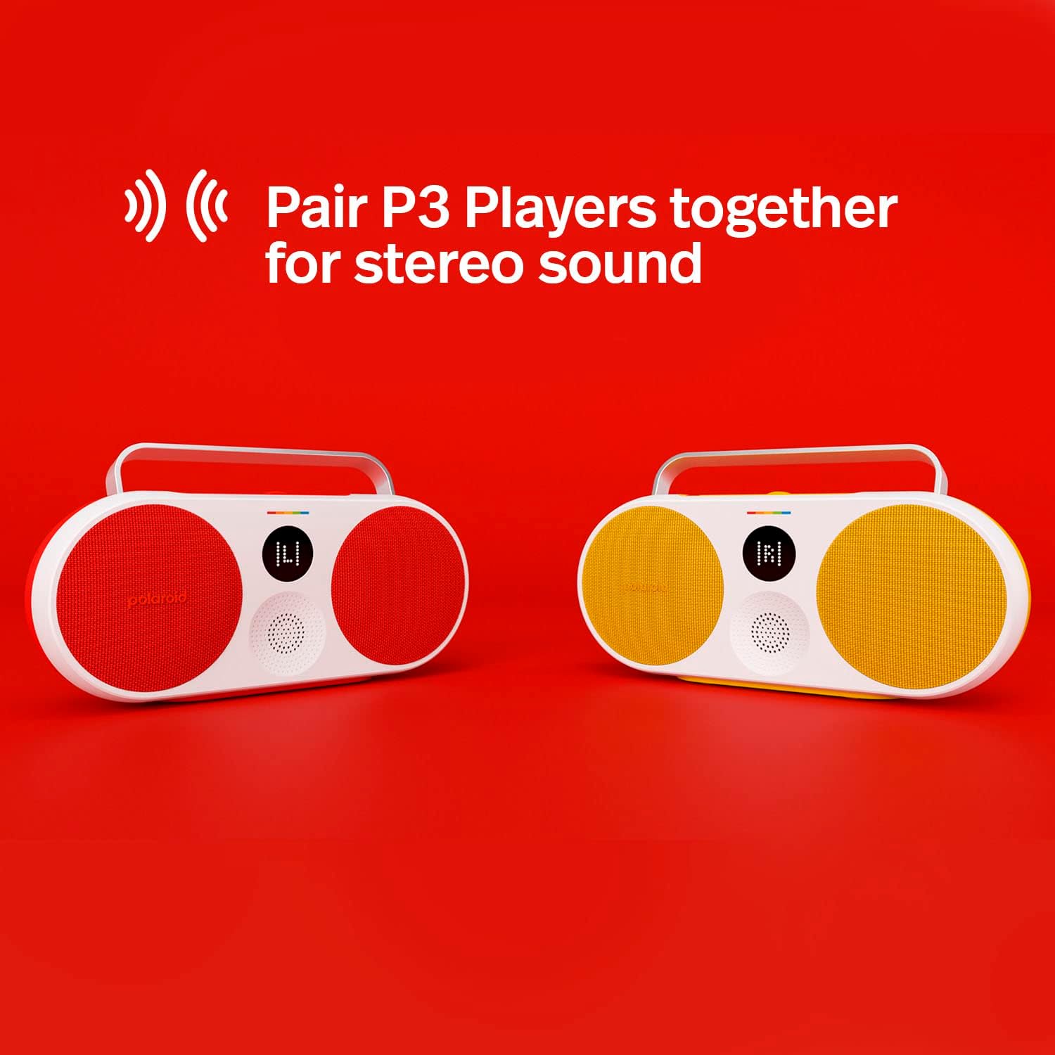 Polaroid P3 Music Player (Black)  Retro-Futuristic Bluetooth Boombox