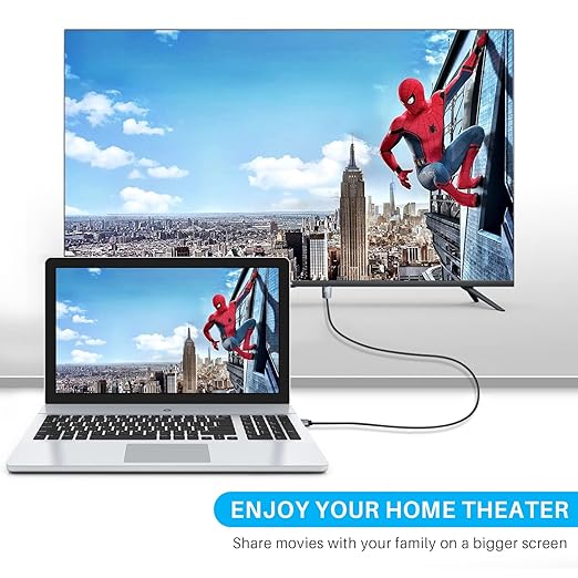 USB-C to HDMI Cable – 4K 60Hz High-Speed Type-C Adapter for MacBook, iPad, Samsung Phones, TV & More