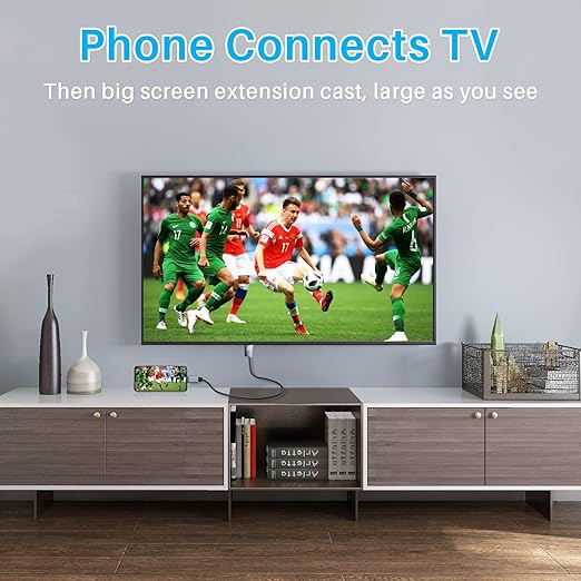 USB-C to HDMI Cable – 4K 60Hz High-Speed Type-C Adapter for MacBook, iPad, Samsung Phones, TV & More