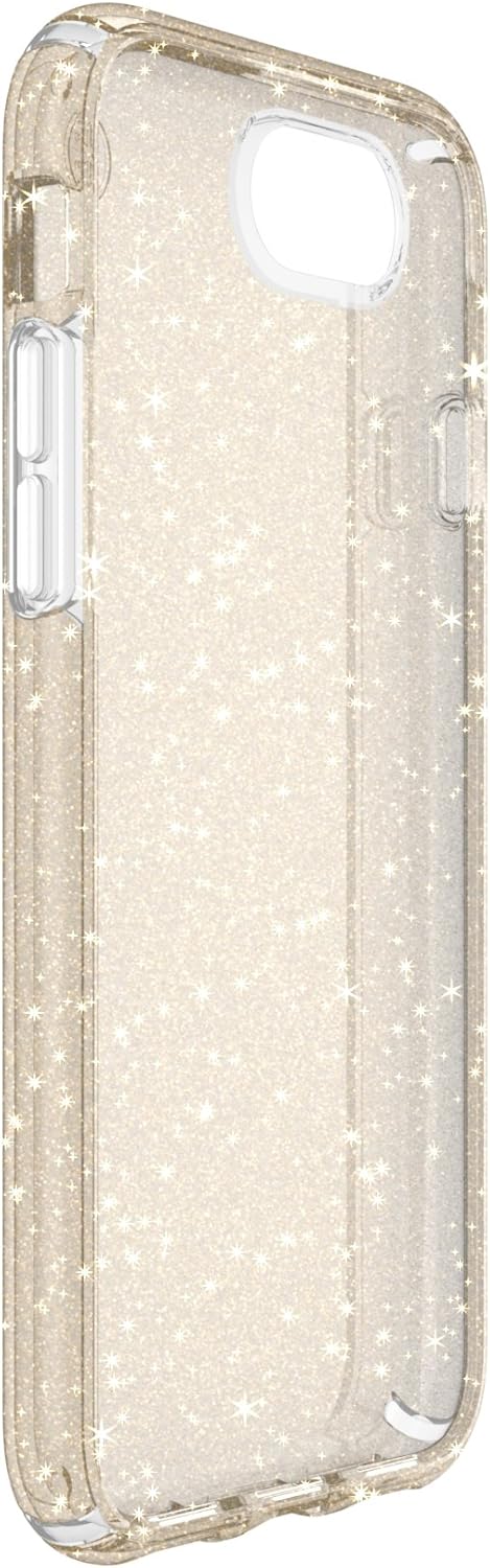 Speck Presidio Clear + Glitter iPhone SE/8/7/6 Case  Gold Glitter/Clear