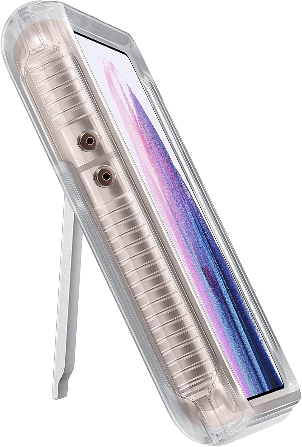 Samsung Galaxy S21 Rugged Clear Standing Cover – Protective Phone Case