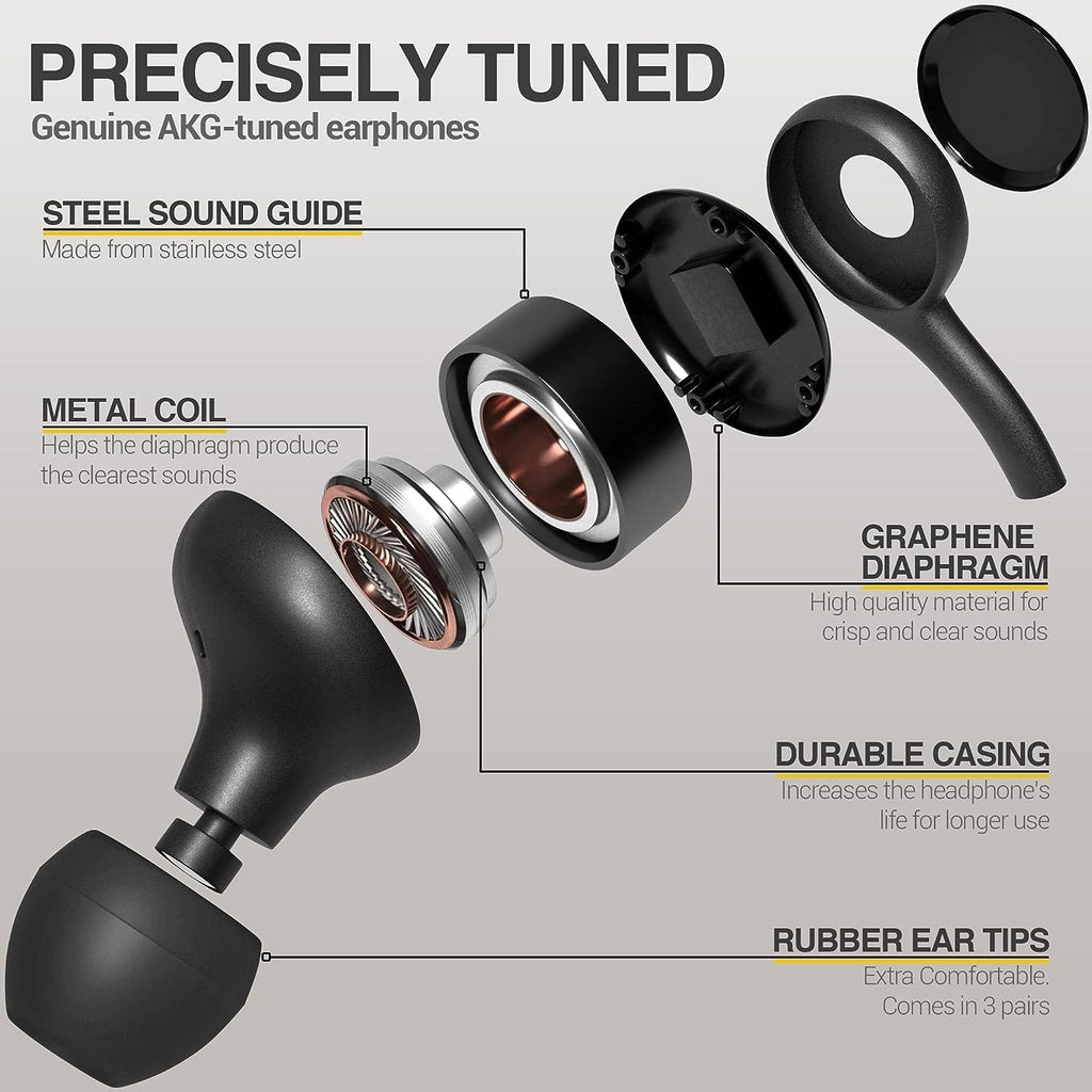 Samsung AKG USB-C In-Ear Earbuds, 2-Pack Type-C Wired Headphones w/ In-Line Remote + Mic, Tuned by AKG, Comfortable Noise-Isolating Fit, Clear Sound for Galaxy/Android Phones, Tablets & Laptops with USB-C Audio