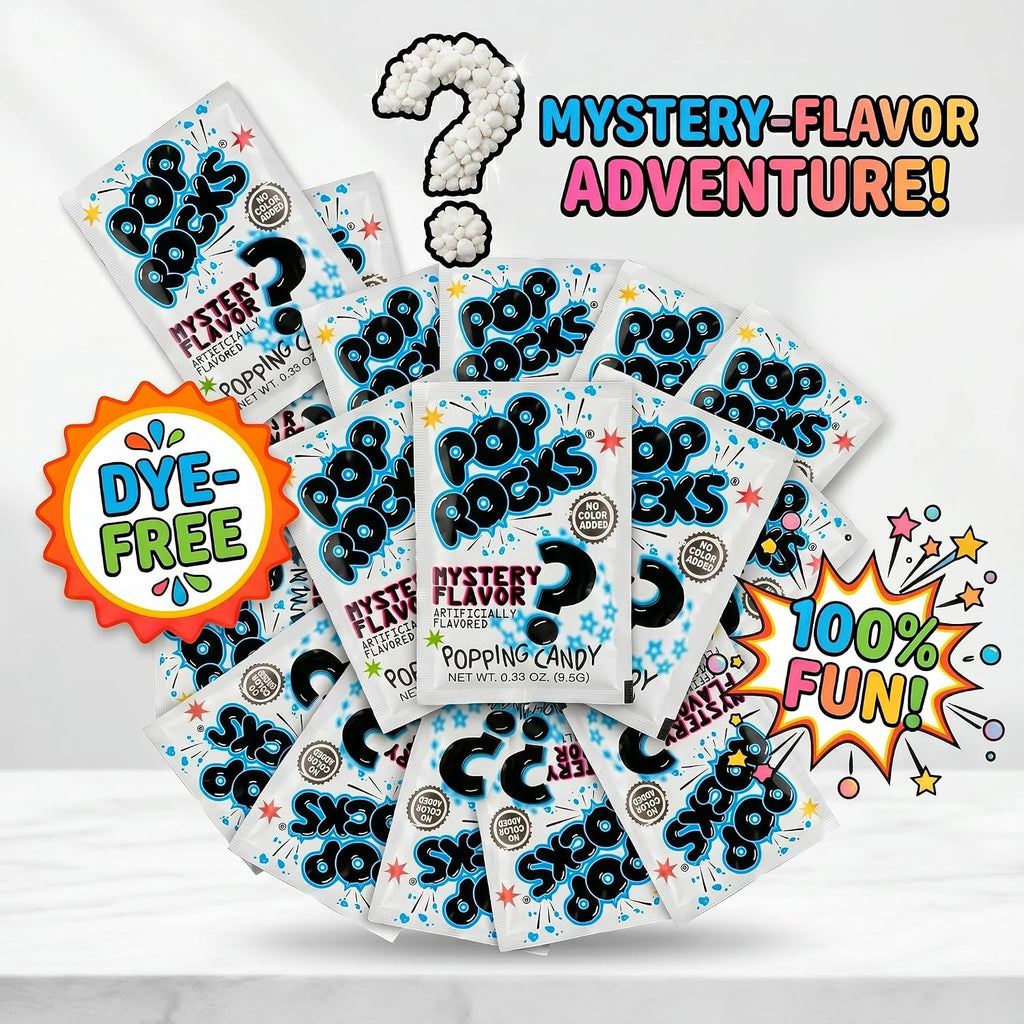 Pop Rocks Mystery Flavor Popping Candy, 0.33 oz Packets (18 Count Tray)