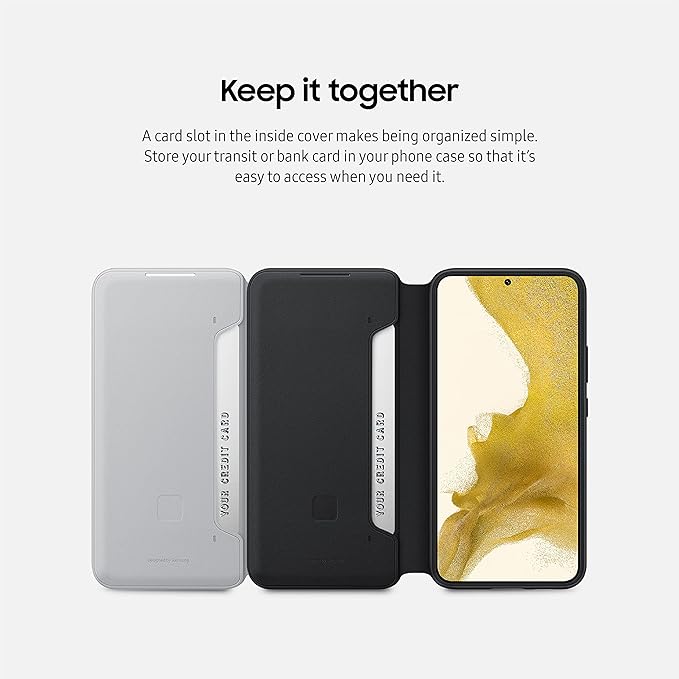 Samsung Galaxy S22+ LED View Cover – Protective Phone Case, Light Gray