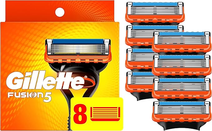 Gillette Fusion Manual Razor Blade Refills – 8 Cartridges
