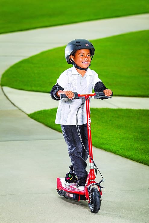 Razor E100 Kids Electric Scooter – 8" Front Tire, Hand Brake, Up to 10 mph & 40 min Ride Time