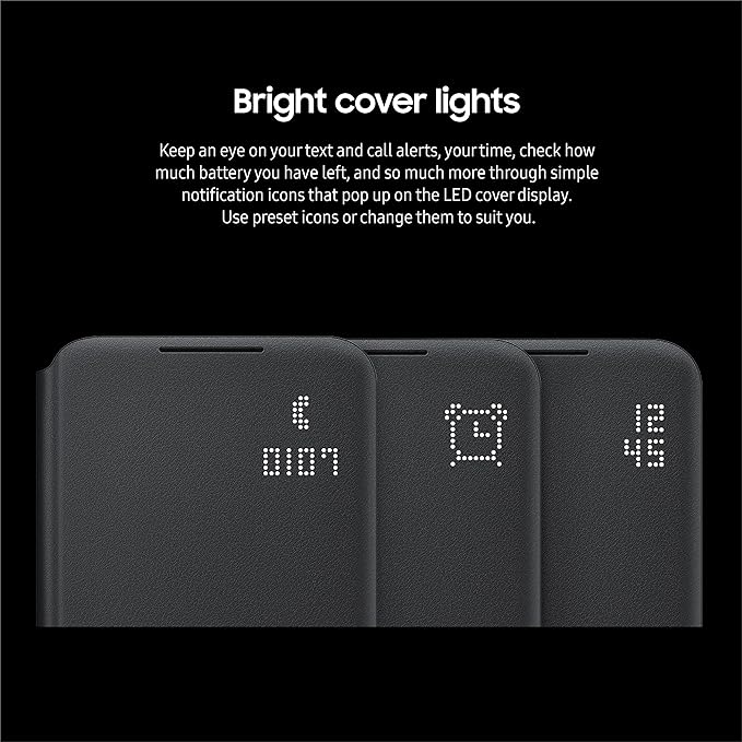 Samsung Galaxy S22+ LED View Cover – Protective Phone Case, Light Gray