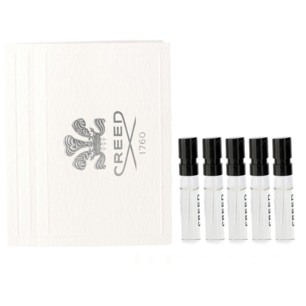 Creed Aventus for Men Eau de Parfum (EDP) – 5 Pack Mini/Sample Sprays – 0.05 oz (1.5 mL) Each (Total 0.25 oz / 7.5 mL) – Fruity Citrus Woody Scent