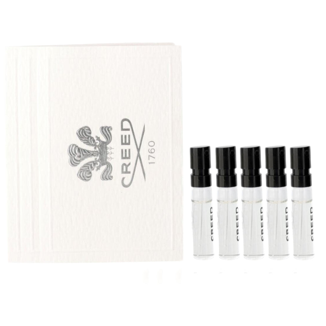 Creed Aventus for Men Eau de Parfum (EDP) – 5 Pack Mini/Sample Sprays – 0.05 oz (1.5 mL) Each (Total 0.25 oz / 7.5 mL) – Fruity Citrus Woody Scent