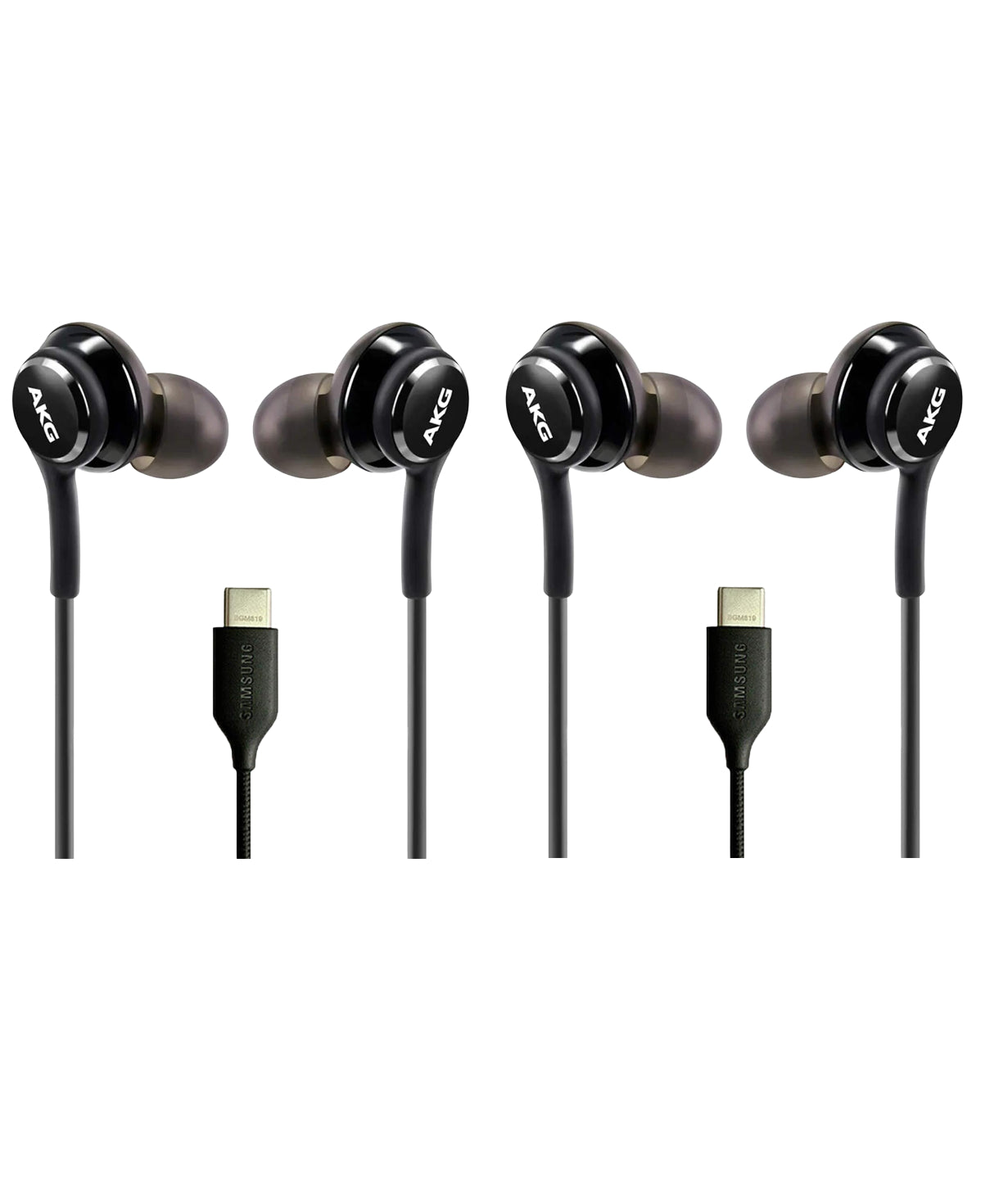 Samsung AKG USB-C In-Ear Earbuds, 2-Pack Type-C Wired Headphones w/ In-Line Remote + Mic, Tuned by AKG, Comfortable Noise-Isolating Fit, Clear Sound for Galaxy/Android Phones, Tablets & Laptops with USB-C Audio