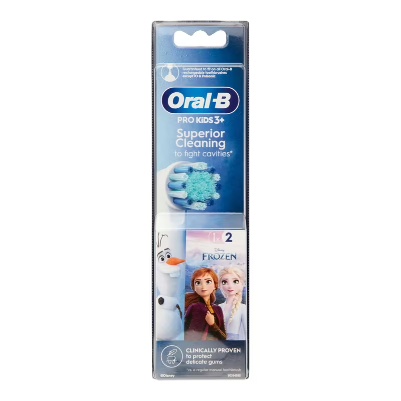 Oral-B Kids Frozen Replacement Brush Heads, 2 Pack, Extra Soft Electric Toothbrush Refills for Kids Ages 3+, Frozen Toothbrush Heads Compatible with Oral-B Kids Electric Toothbrushes